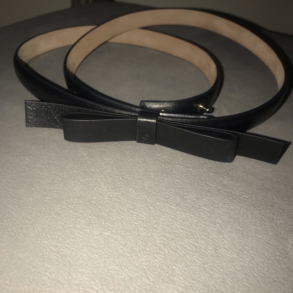 Womens Gucci Belt Leather Bow Front Skinny